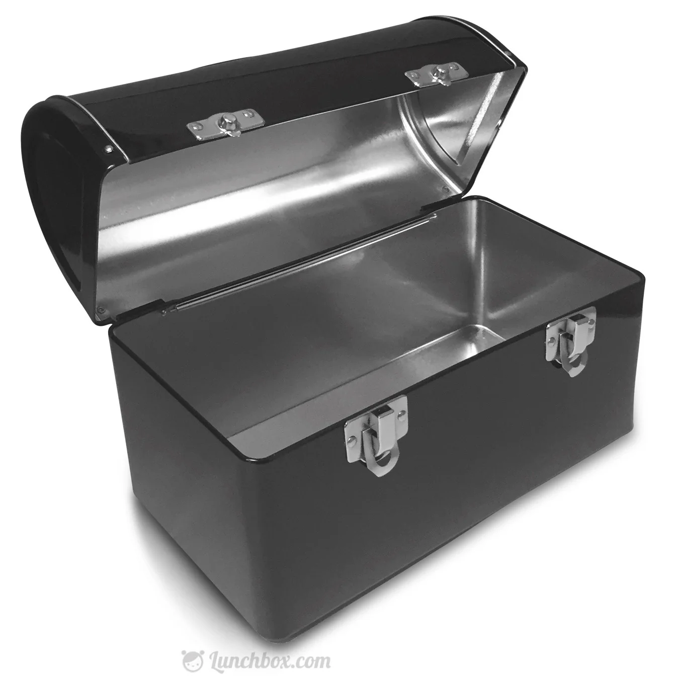 Plain Metal Dome Lunchbox - Black - Image 3